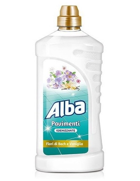 Alba Pavimenti Detergente Liquido - 1 Litro - Fiori Di Bach E Vaniglia